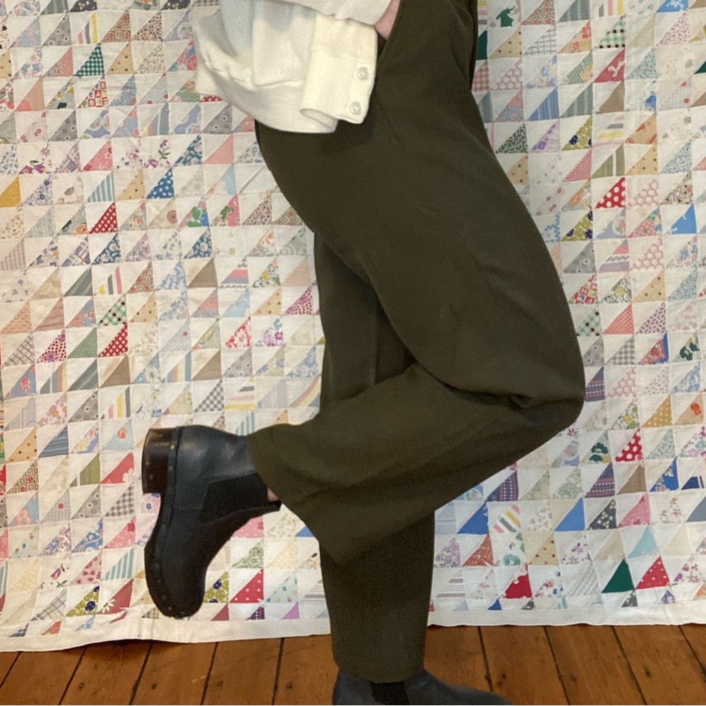 Vintage Men’s Dark Green Trousers Waist 34”